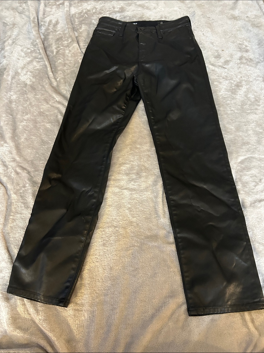 Ag Adriano goldschmied Isabelle high rise straight crop pleather pant
